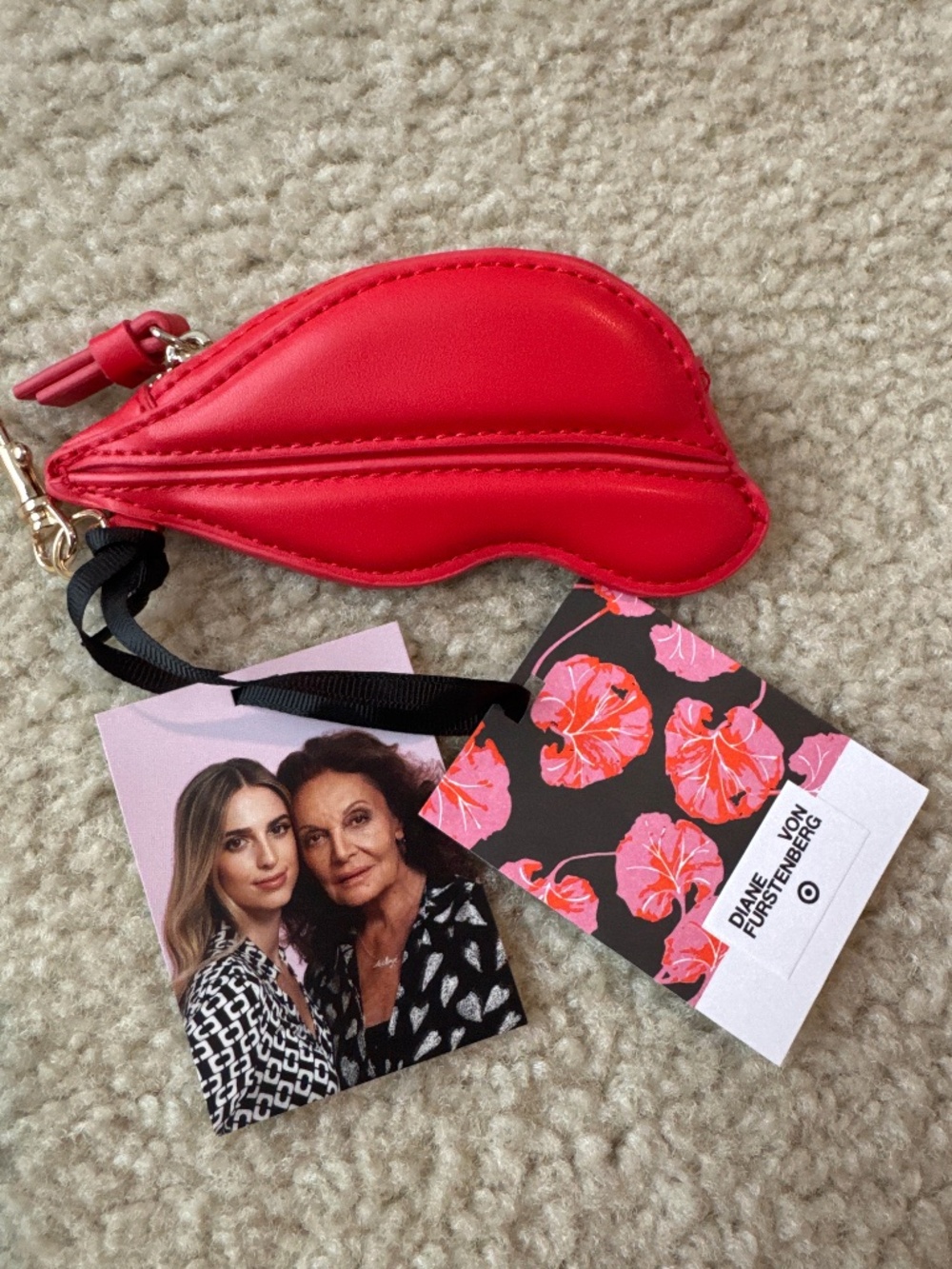 Diane von Furstenberg for Target Red Lip Coin Purse Keychain NWTLtd. Ed. #638